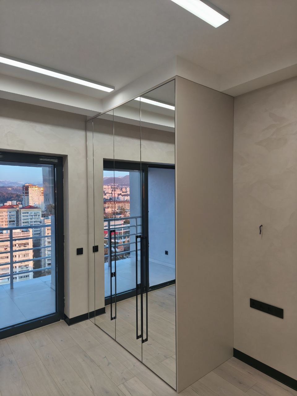 Шкаф распашной с зеркалом - фото